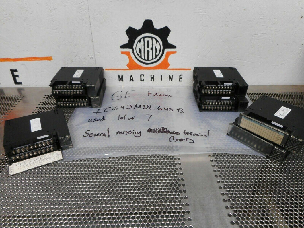 GE Fanuc IC693MDL645B Input Modules 24VDC 16PT POS/NEG LOGIC Used (Lot of 7)
