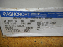 Load image into Gallery viewer, ASHCROFT 1JA92334-009 Industrial Duralife Gauge 0-3000 PSI 2-1/2&quot; 1/4NPT NEW
