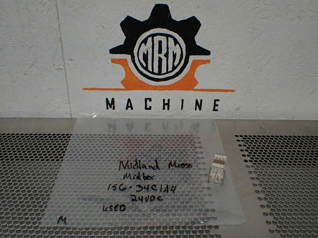 Midland Moss 156-34C14A 24VDC Relay 14 Blade Used With Warranty