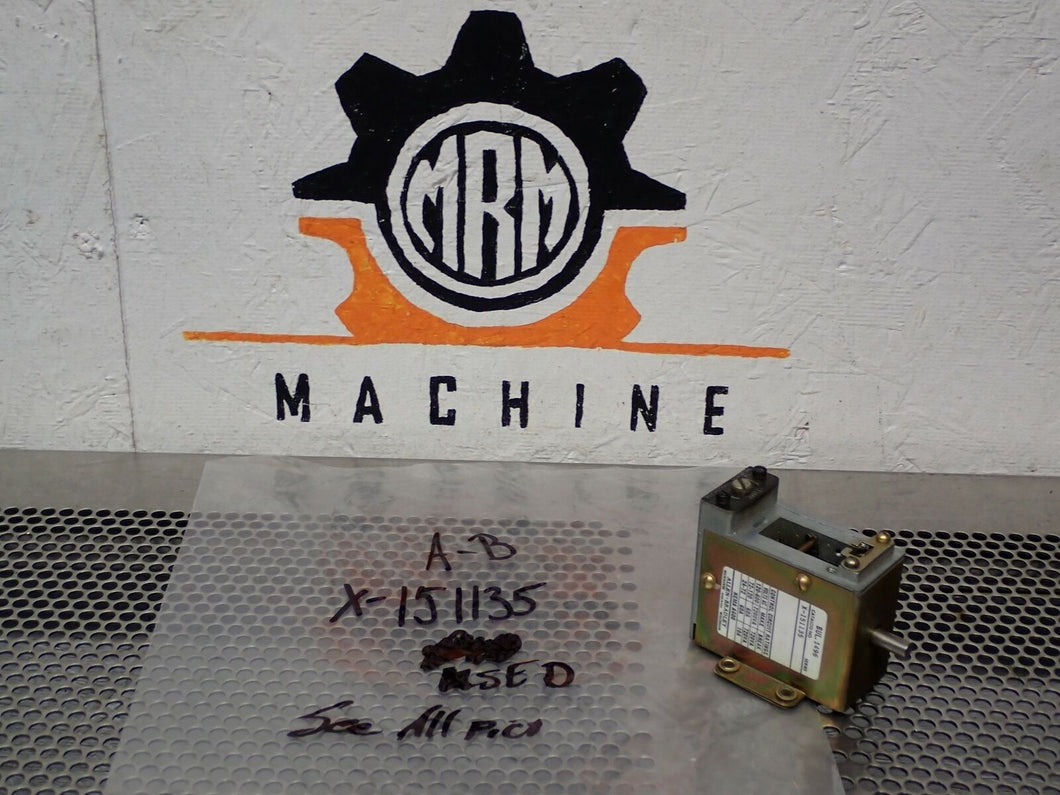 Allen Bradley X-151135 Timing Relay Mechanism Used With Warranty See All Pics