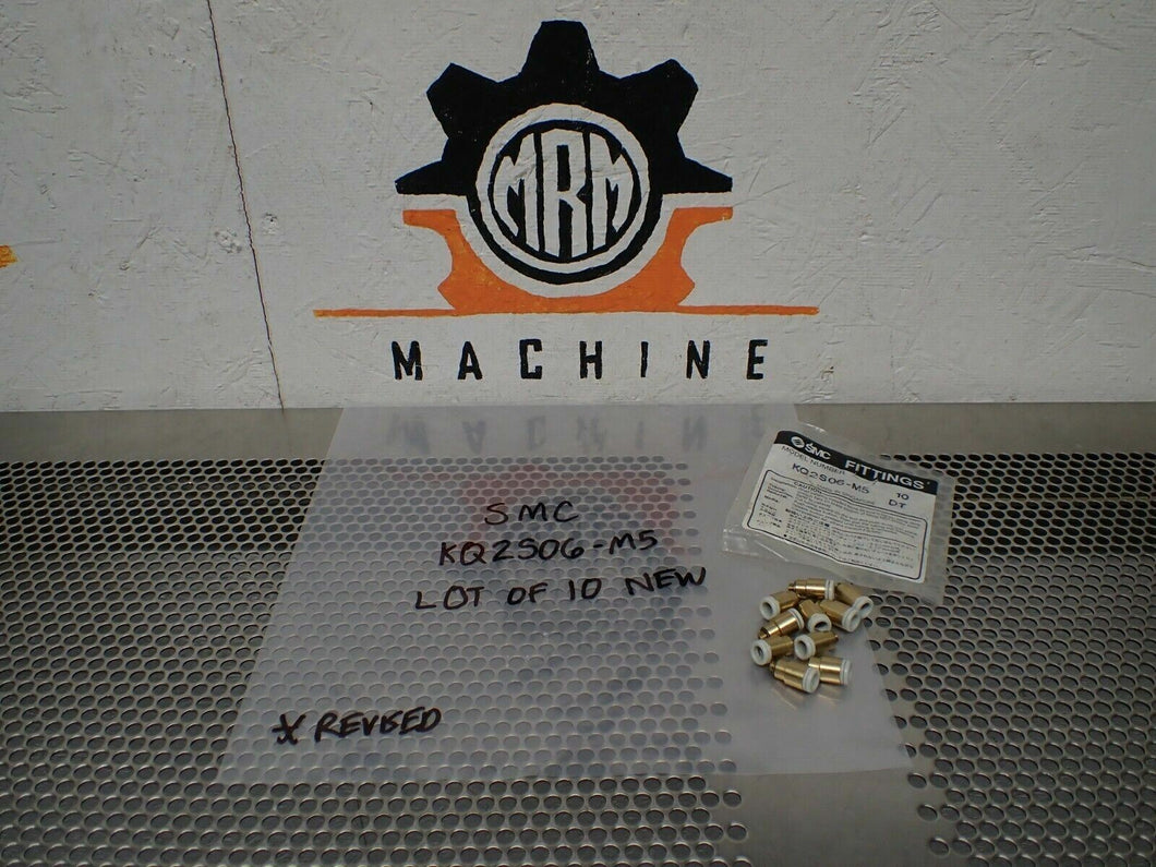 SMC KQS06-M5 Fittings New Old Stock (Lot of 10) See All Pictures
