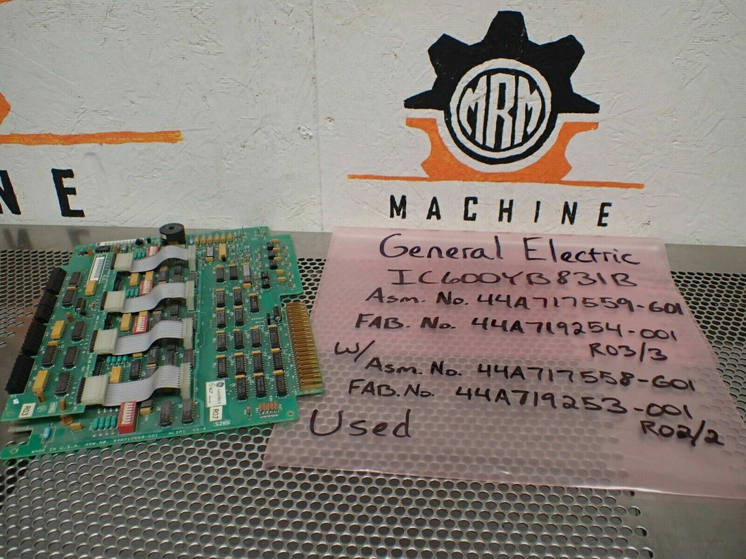 General Electric IC600YB831B Input Module Asm. No. 44A717559-G01 Used Warranty
