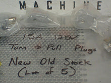 Load image into Gallery viewer, 15A 125V Turn &amp; Pull Plugs New Old Stock (Lot of 5) Fast Free Shipping
