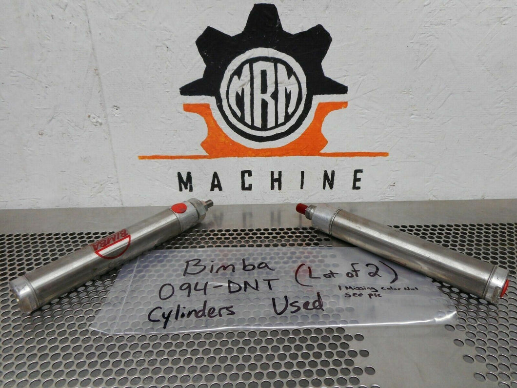 Bimba 094-DNT Pneumatic Cylinders Used With Warranty (Lot of 2)
