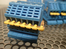 Load image into Gallery viewer, Morsettitalia Euro 4 Blue (149) Terminal Blocks W/ (66) Yellow Jumpers Used
