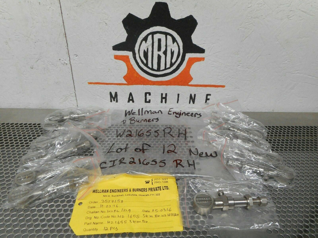 Wellman Engineers & Burners Stem W21655RH W21655 CIR21655RH Units New Lot of 12
