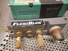 Load image into Gallery viewer, Numatics (2) 082SA415M019M61 Solenoid Valves 24VDC With Flexi-Blok Manifold Used
