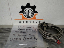 Load image into Gallery viewer, Thermocouple Probes (2-1/2" Long Probe &amp; 48" Long Cables) &amp; Plugs Used Lot of 5
