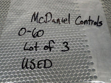 Load image into Gallery viewer, McDaniel Controls (2) 0-15PSI &amp; (1) 0-60 PSI Pressure Gauges Used With Warranty
