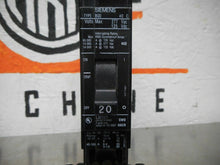 Load image into Gallery viewer, Siemens Type BQD 20A Circuit Breaker 277VAC 125VDC SWD HACR Used With Warranty
