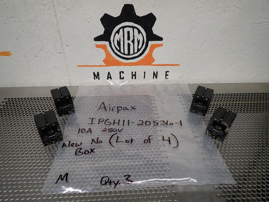 Airpax IPGH11-20536-1 Circuit Breakers 10A 250V New No Box (Lot of 4)
