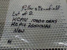 Load image into Gallery viewer, Potter &amp; Brumfield (1) KCP14 10000 Ohms &amp; (1) KCP14 2500 Ohms Relays New

