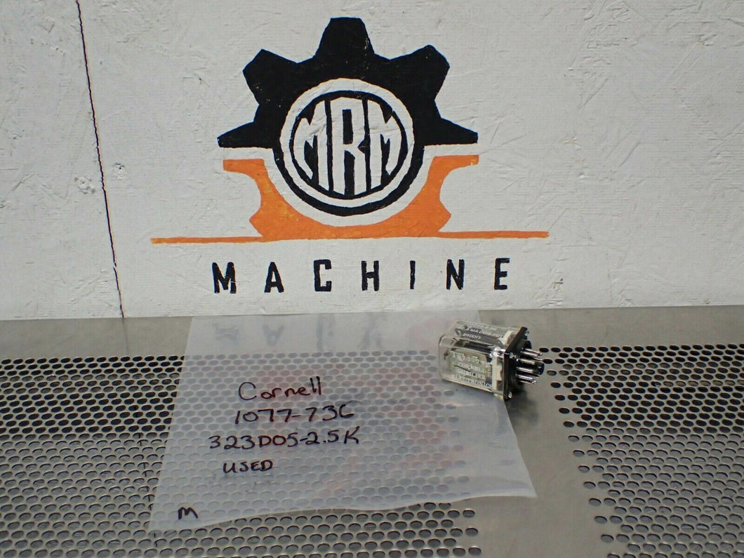 Cornell 1077-736 323D05-2.5K Relay 12.3MADC 2500Ohms 11 Pin Used With Warranty