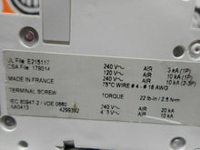 Load image into Gallery viewer, Merlin Gerin (1) 60110 C60N 10A 240VAC &amp; (1) 60104 C60N 3A 240VAC (Lot of 2)
