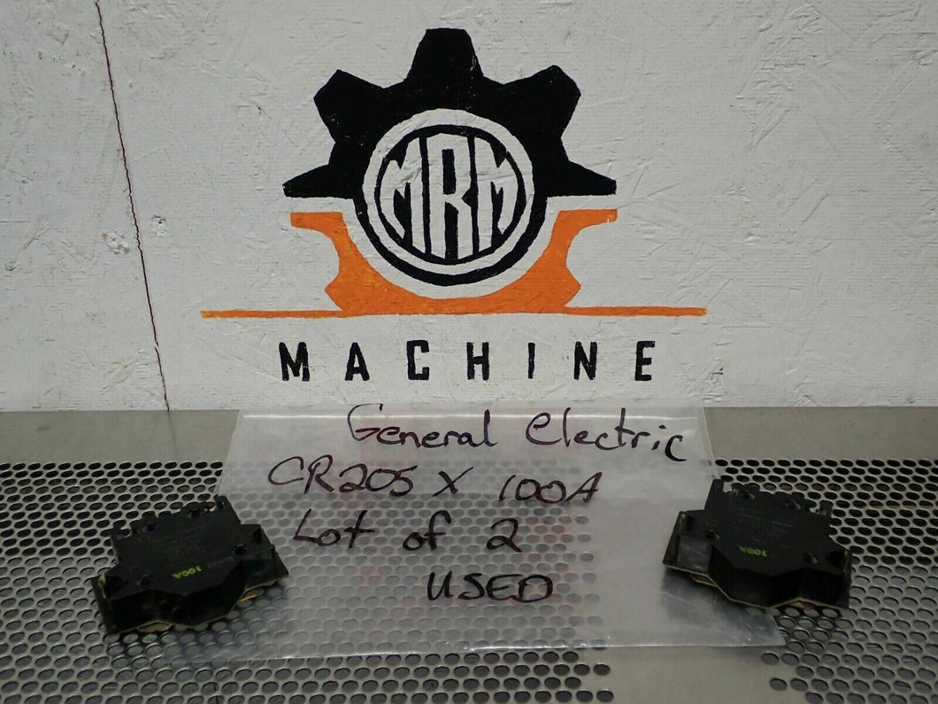 General Electric CR205 X 100A Auxiliary Contacts Used With Warranty (Lot of 2)