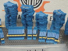 Load image into Gallery viewer, Morsettitalia Euro 4 Blue (149) Terminal Blocks W/ (66) Yellow Jumpers Used
