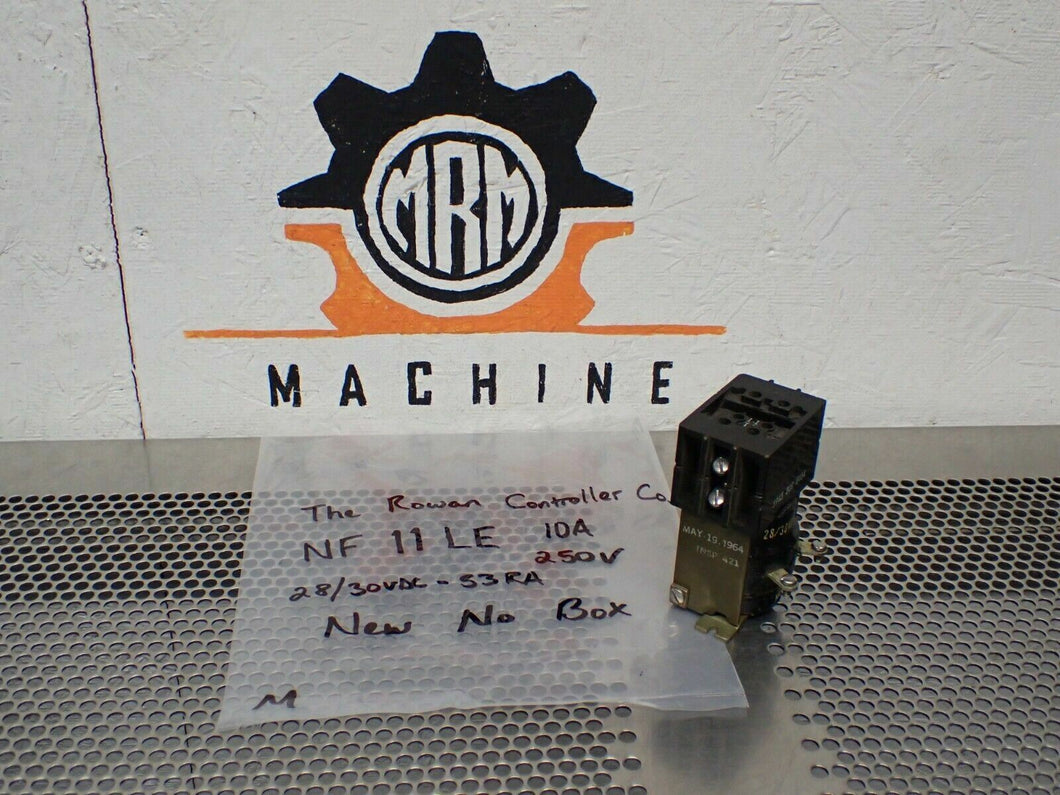 The Rowan Controller Co. NF 11LE Contactor 10A 250V 28/30VDC-53RA New No Box