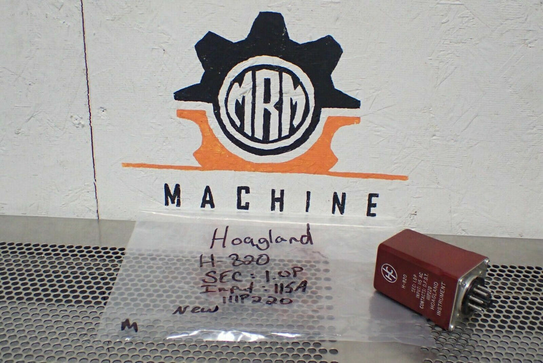 HOAGLAND INSTRUMENT 111P220 H-820 Relay Sec:1.0P 115VAC New Old Stock