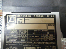 Load image into Gallery viewer, Square D 8501-X0-40 Form GW Ser A Control Relay 9998-X44 Coil 110/120V 50/60Hz
