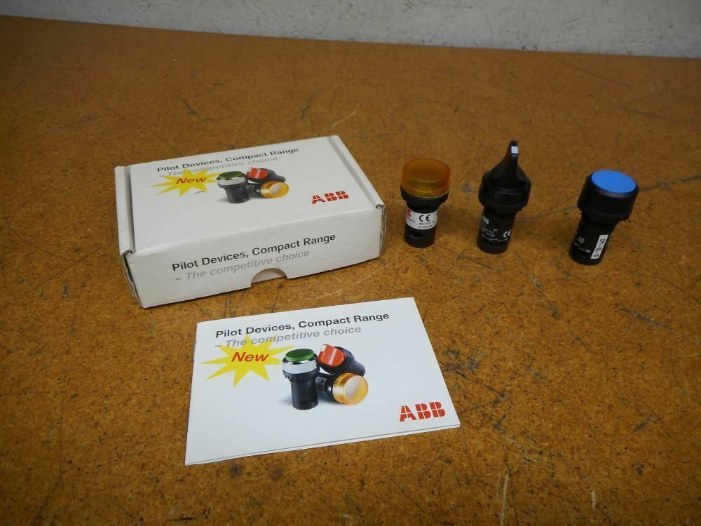 ABB CL-100 Red Pilot Light 10B-11 Black Pushbutton CP1-10L-10 Blue Pushbutton