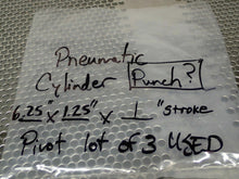 Load image into Gallery viewer, Pneumatic Punch Cylinders 6.25&quot; X 1.25&quot; X 1&quot; Stroke Pivot Used Warranty Lot of 3
