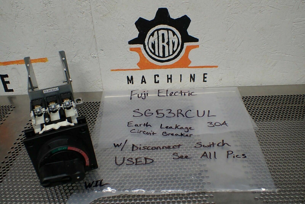 Fuji Electric SG53RCUL 30A Earth Leakage Circuit Breaker & Disconnect Switch