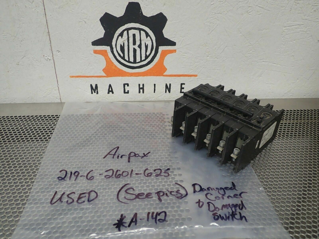 Airpax 219-6-2601-625 HH83XE625-B Circuit Breaker 480VAC 50/60Hz Used Warranty