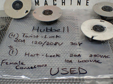 Load image into Gallery viewer, Hubbell (4) Twist-Lock 20A 120/208V 30Y &amp; (1) Hart-Lock 20A 250VAC 10A 600VAC
