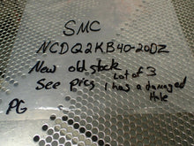 Load image into Gallery viewer, SMC NCDQ2KB40-20DZ Pneumatic Cylinders 145PSI New Old Stock (Lot of 3) See Pics
