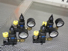 Load image into Gallery viewer, Air Logic R-6100 &amp; Clippard CS-3347 Pneumatic Air Regulator Assembly (Lot of 4)
