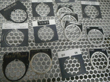 Load image into Gallery viewer, Pushbutton Switch Legend Name Plates Used (Mixed Lot Of 46 Plates)
