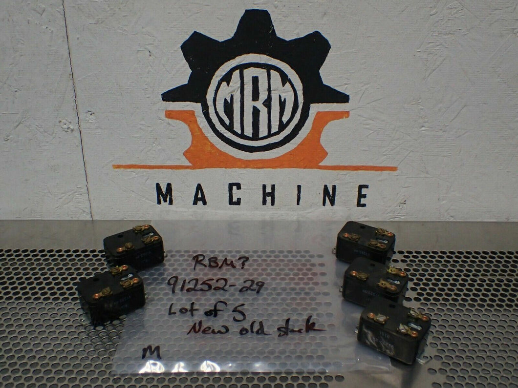 RBM 91252-29 Relays New No Box (Lot of 5) See All Pictures