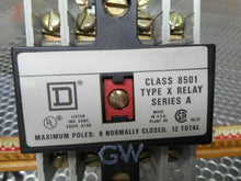 Load image into Gallery viewer, Square D 8501-X0-40 Form GW Ser A Control Relay 9998-X44 Coil 110/120V 50/60Hz
