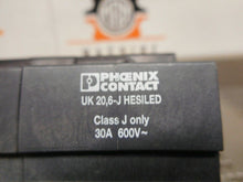 Load image into Gallery viewer, Phoenix Contact UK 20,6-J HESILED Fuse Holder &amp; (3) Amp-Trap HSJ30 Fuses
