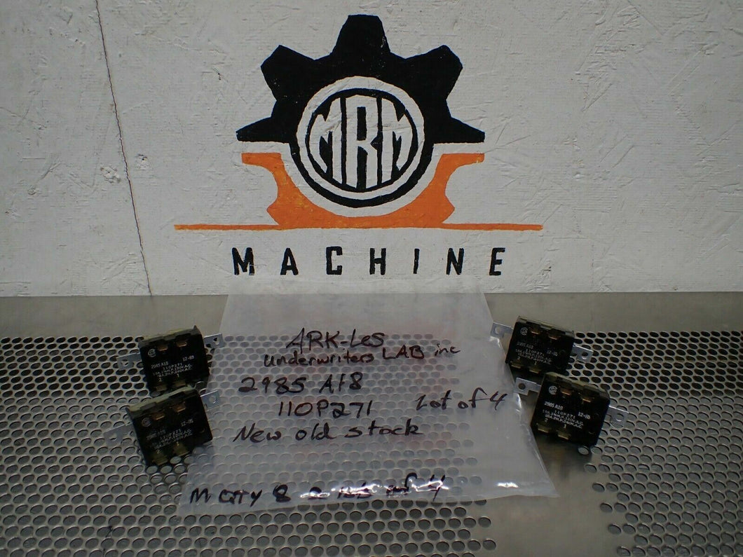 ARK-LES Underwriters Lab 2985 A18 110P271 New No Box (Lot of 4) See All Pictures