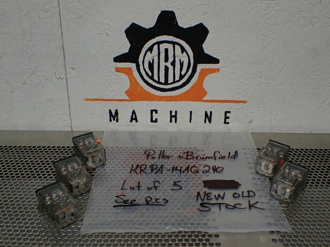 Potter & Brumfield KRPA-14AG-240 Relays New No Box (Lot of 5) See All Pictures