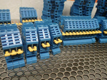 Load image into Gallery viewer, Morsettitalia Euro 4 Blue (149) Terminal Blocks W/ (66) Yellow Jumpers Used
