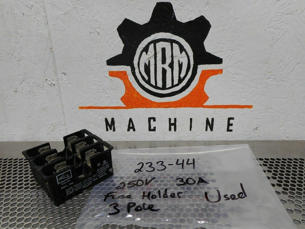 233-44 Fuse Holder 30A 250V 3Pole Used With Warranty