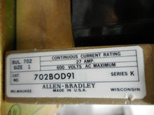 Load image into Gallery viewer, Allen Bradley 702BOD91 Ser. K Contactor 27A 600VAC 71A86 Coill 110/120V 50/60Cy
