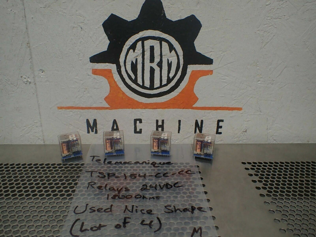 Telemecanique TSP-154-CC-CC Relays 24VDC 1800 Ohms Used With Warranty (Lot of 4)