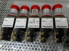 Load image into Gallery viewer, Allen Bradley 800MR-D6 Ser A Red Pushbuttons &amp; 800M-XAK Ser A Contact Block (10)
