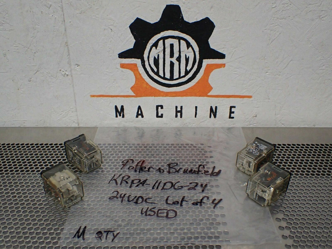 Potter & Brumfield KRPA-11DG-24 24VDC Relays 8 Pin Used With Warranty (Lot of 4)