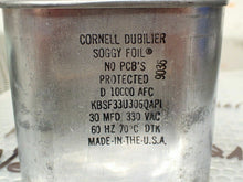 Load image into Gallery viewer, Cornell Dubilier D 1000 AFC KBSF33U306QAPI Capacitor 30MFD 330VAC 60Hz New
