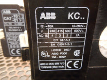 Load image into Gallery viewer, ABB KC40E Contactor 24VDC CA7-10-01 Auxiliary Contact Used With Warranty (3 Lot)
