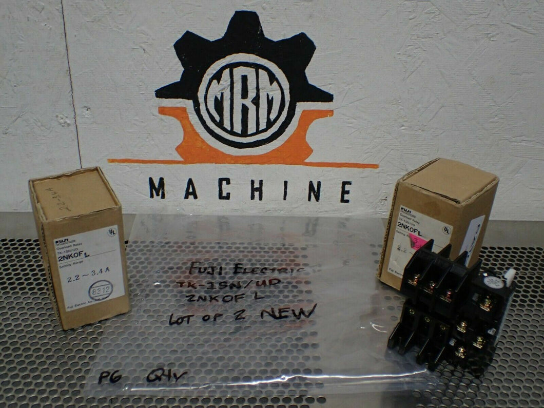 Fuji Electric TK-1SN/UD 2NKOFL Overload Relay 2.2-3.4A New (Lot of 2)