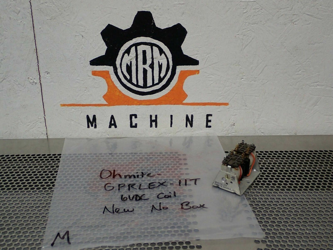 Ohmite GPRLEX-11T Relays 6VDC Coils New Old Stock See All Pictures