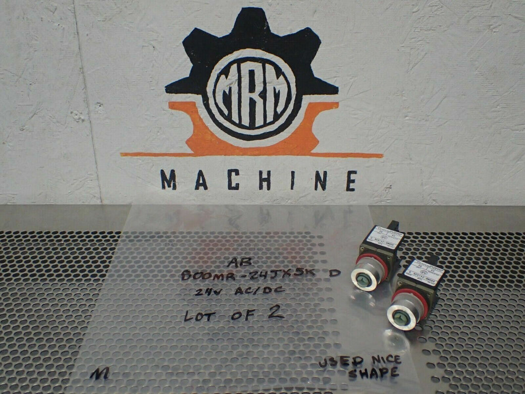 Allen Bradley 800MR-24JX5K Ser D Selector Switch Operators 24V Used (Lot of 2)