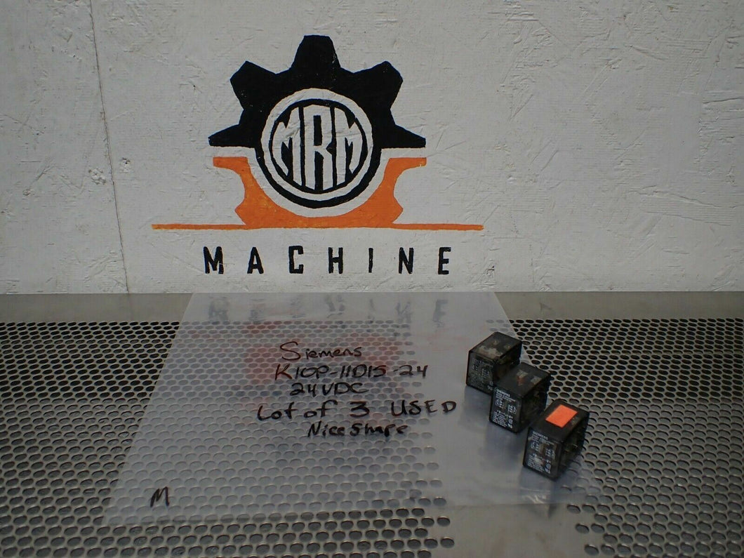 Siemens K10P-11D15-24 Relays 24VDC 8 Blade Used With Warranty (Lot of 3)