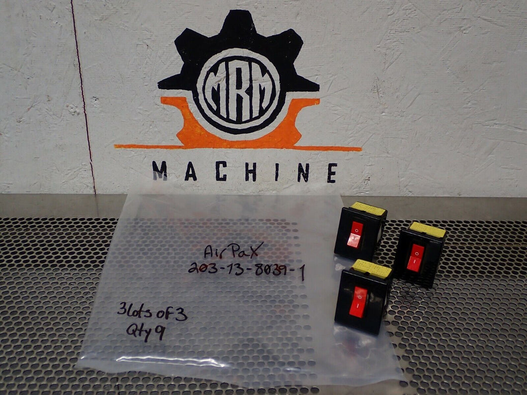 Airpax 203-13-8039-1 Circuit Breakers 120V 50/60Hz Used W/ Warranty (Lot of 3)