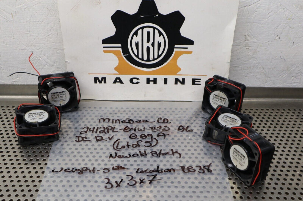 MINEBEA Co. FLOWMAX 2412PL-04W-B30-06 DC12V 0.09A Fans New Old Stock (Lot of 5)